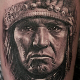 black-and-grey-native-portrait-tattoo