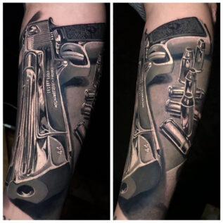 black-and-grey-realism-gun-tattoo
