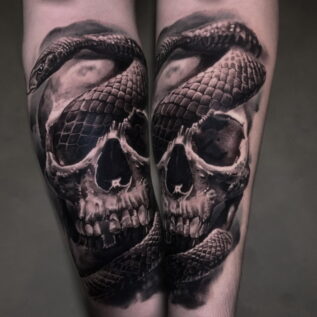 skull-and-snake-tattoo