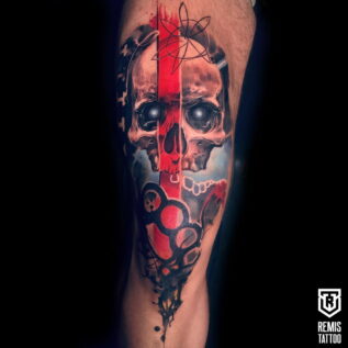 skull-trash-polka-tattoo